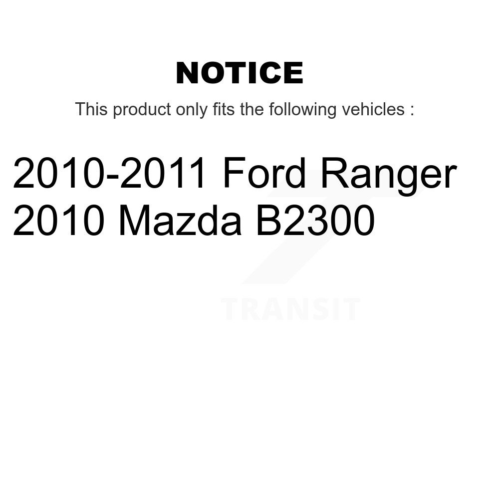 Rear Disc Rotors Ceramic Pads And Parking Brake Shoes Kit For Ford Ranger Mazda B2300 K8C-103996 - Image 2