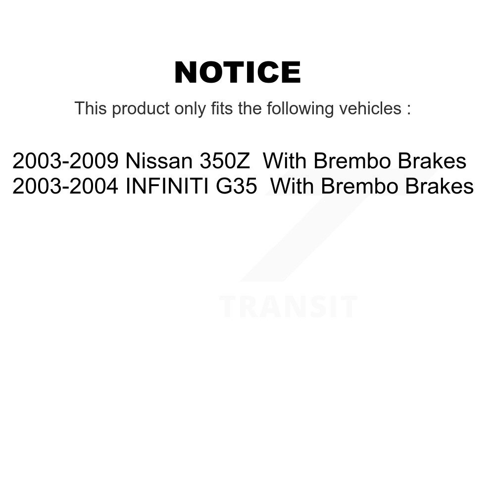 Rear Disc Rotors Ceramic Pads And Parking Brake Shoes Kit For Nissan 350Z INFINITI G35 K8C-104023 - Image 2