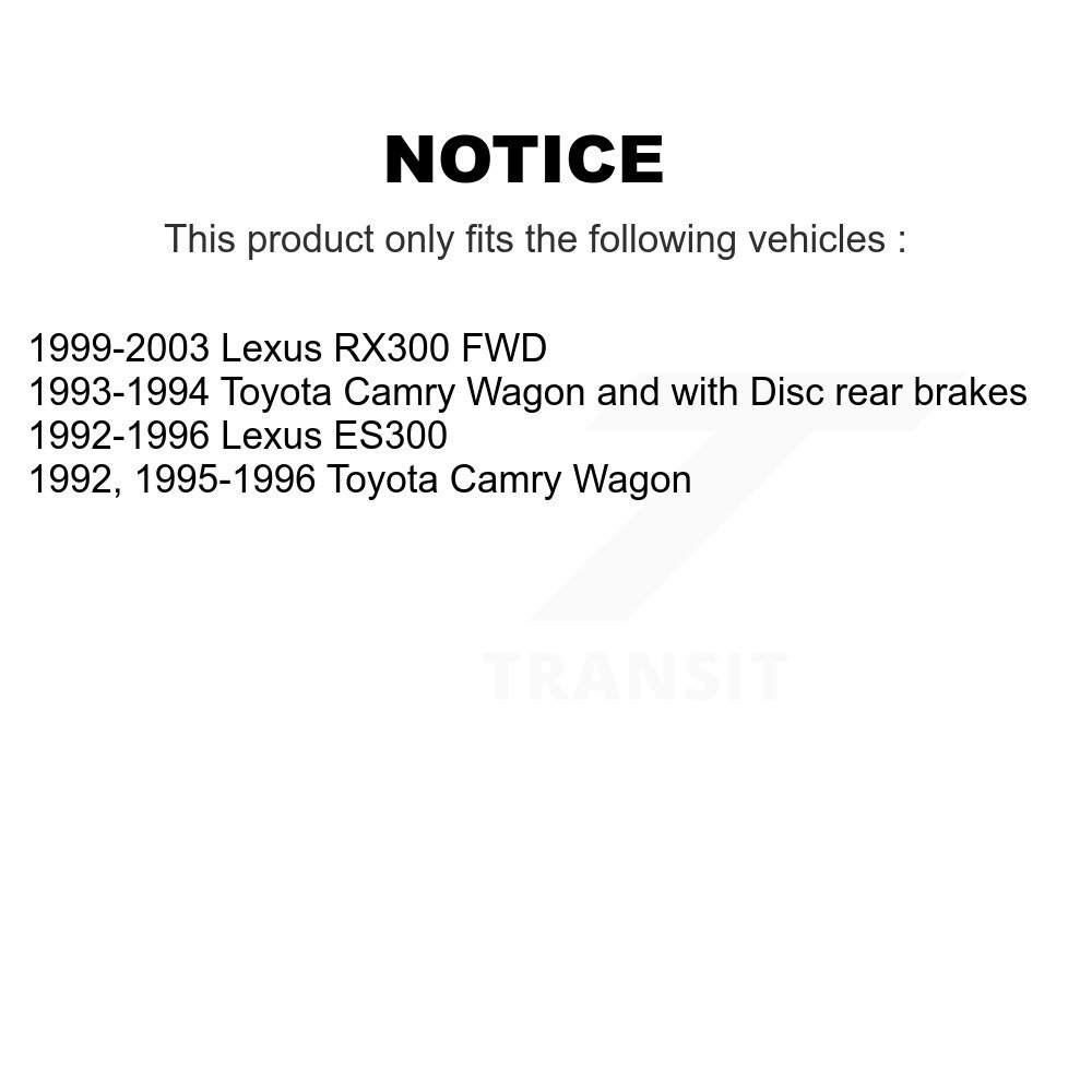 Rear Disc Rotors Ceramic Pads Parking Brake Shoes Kit For Lexus Toyota Camry RX300 ES300 K8C-104079 - Image 2