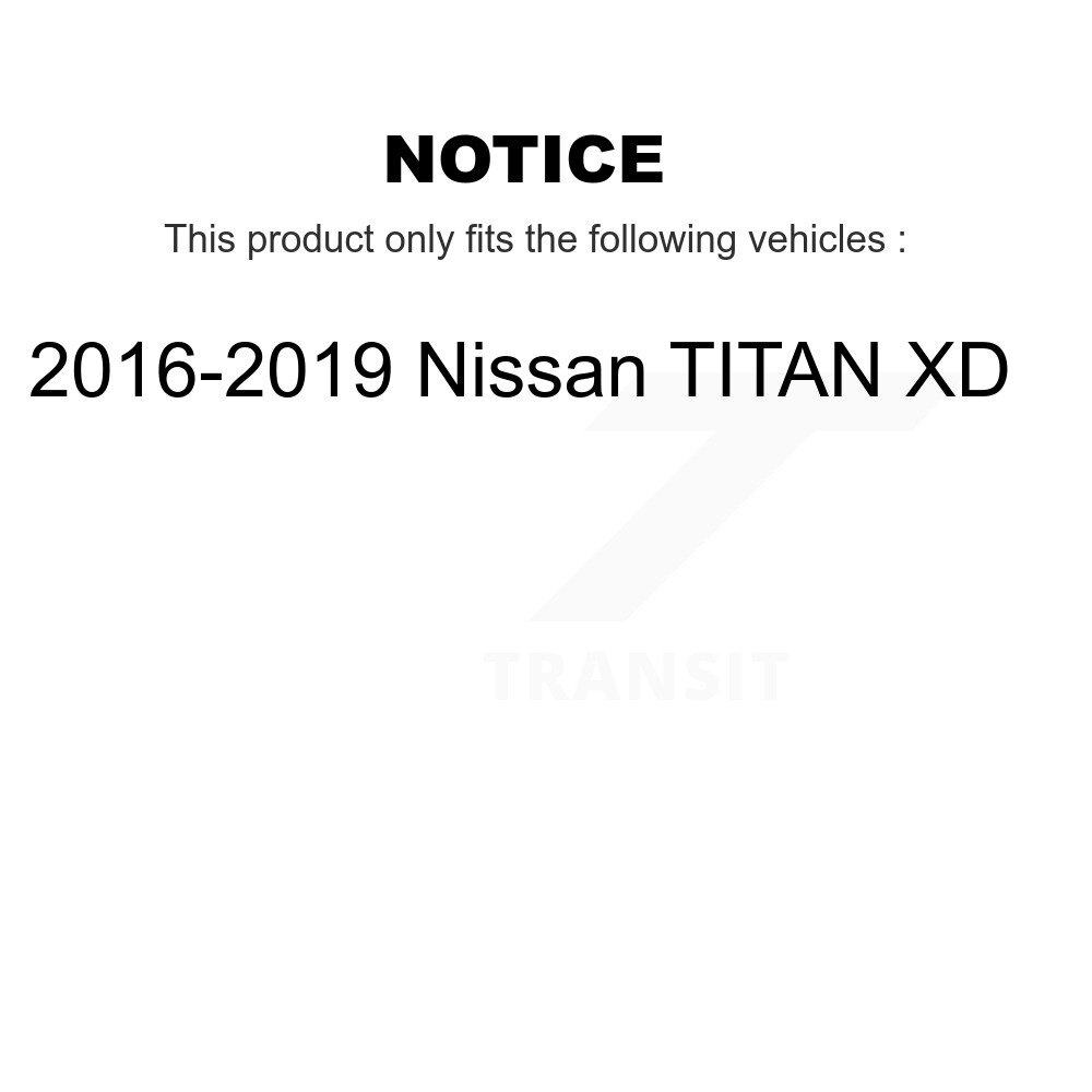 Rear Disc Rotors Ceramic Pads And Parking Brake Shoes Kit For 2016-2019 Nissan TITAN XD K8C-104182 - Image 2