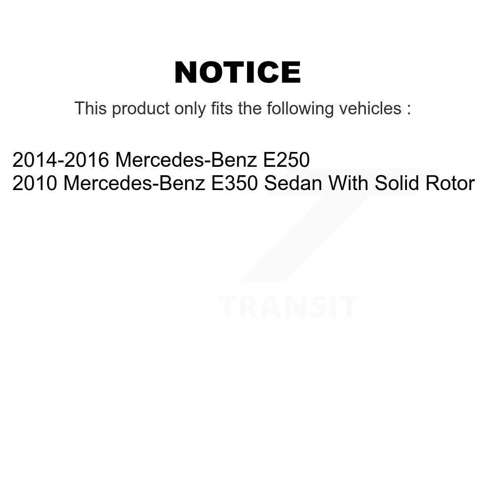Rear Disc Rotors Ceramic Pads And Parking Brake Shoes Kit For Mercedes-Benz E250 E350 K8C-104188 - Image 2