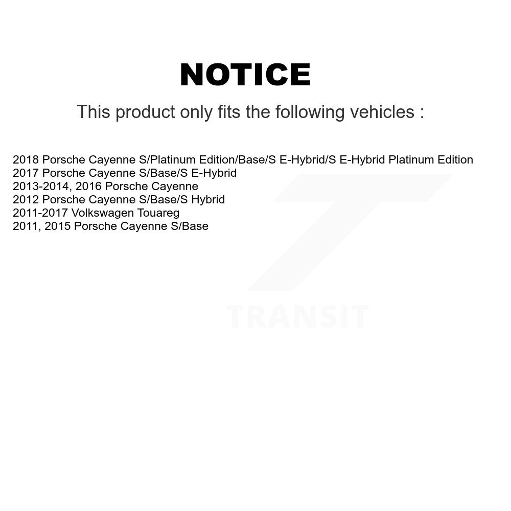 Rear Disc Rotors Ceramic Pads Parking Shoes & Hardware Kit For Volkswagen Touareg Porsche K8C-104214 - Image 2