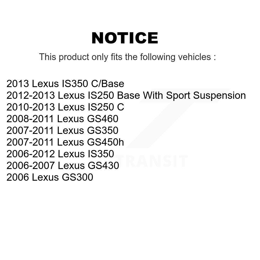 Rear Disc Rotors Ceramic Pads Parking Shoes And Hardware Kit For Lexus IS250 IS350 GS350 K8C-104254 - Image 2