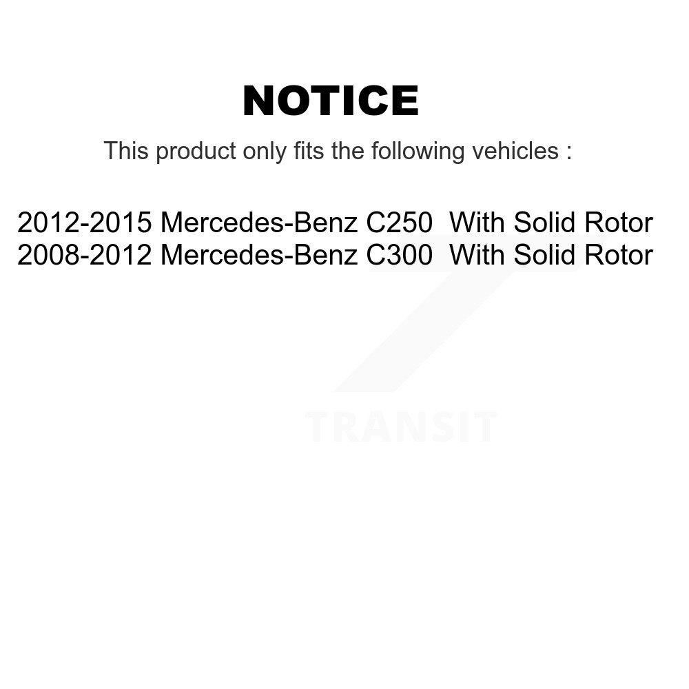 Rear Disc Rotors Ceramic Pads Parking Shoes And Hardware Kit For Mercedes-Benz C300 C250 K8C-104273 - Image 2