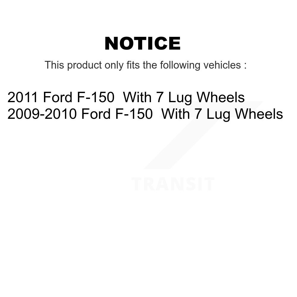 Rear Disc Rotors Ceramic Pads Parking Shoes Hardware Kit For Ford F-150 With 7 Lug Wheels K8C-104316 - Image 2