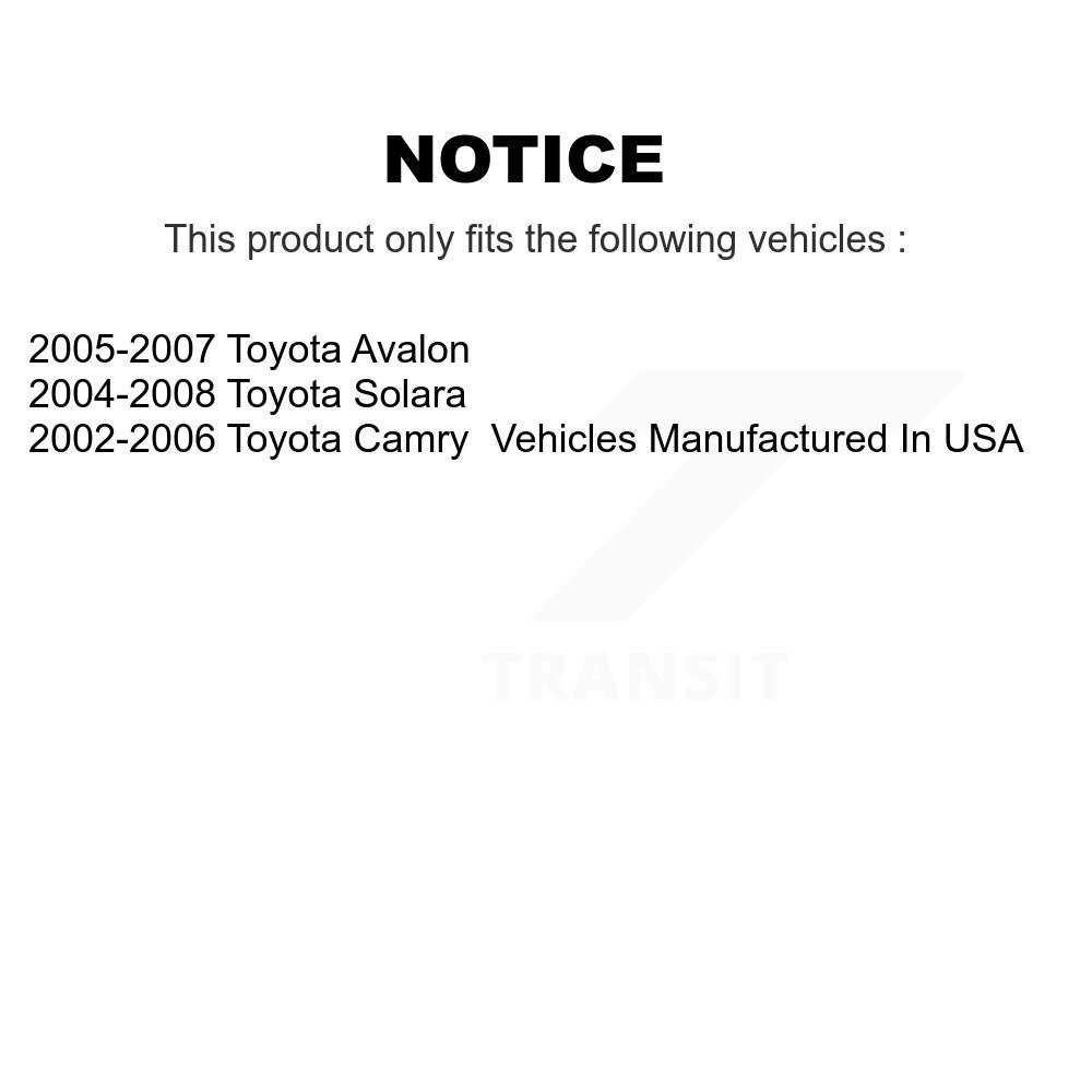 Rear Disc Rotors Ceramic Pads Parking Shoes & Hardware Kit For Toyota Camry Solara Avalon K8C-104323 - Image 2