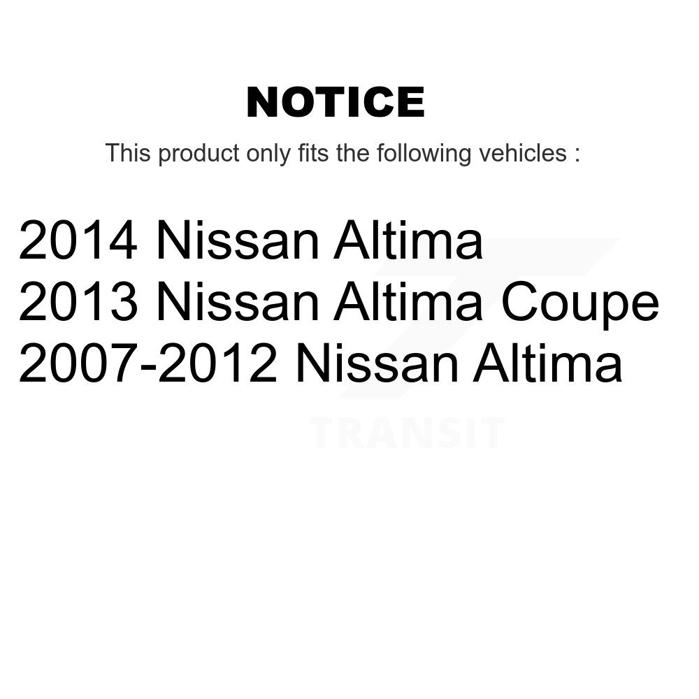 Rear Disc Rotors Ceramic Pads Parking Brake Shoes And Hardware Kit For Nissan Altima K8C-104361 - Image 2