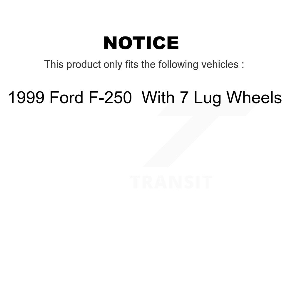 Rear Disc Rotors Ceramic Pads Parking Shoes Hardware Kit For Ford F-250 With 7 Lug Wheels K8C-104400 - Image 2
