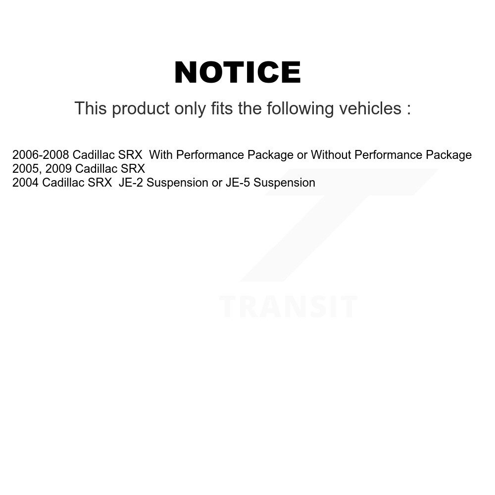 Rear Disc Rotors Ceramic Pads Parking Brake Shoes And Hardware Kit For Cadillac SRX K8C-104403 - Image 2