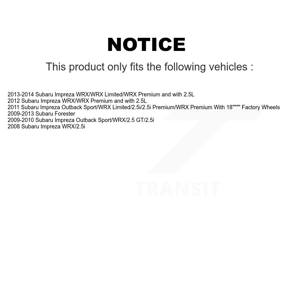 Rear Disc Rotors Ceramic Pads Parking Shoes And Hardware Kit For Subaru Impreza Forester K8C-104408 - Image 2
