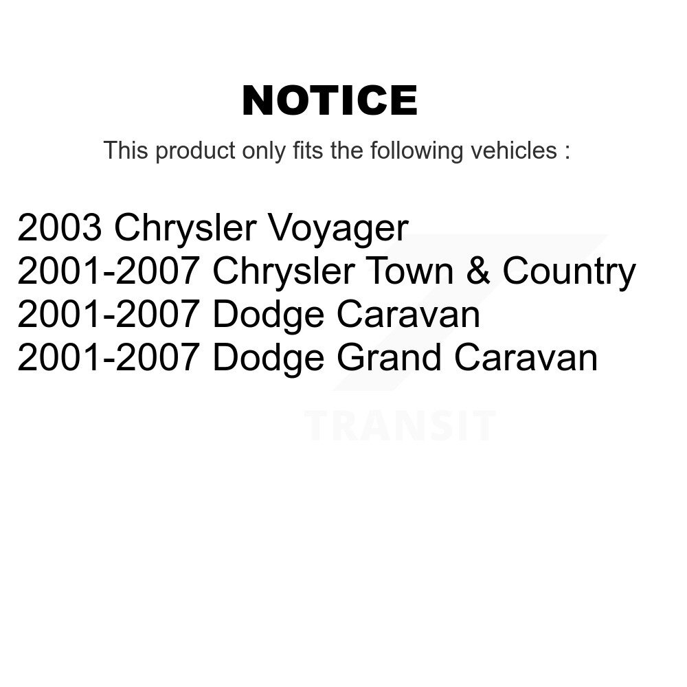 Rear Disc Rotors Ceramic Pads Parking Shoes Hardware Kit For Dodge Grand Caravan Chrysler K8C-104417 - Image 2