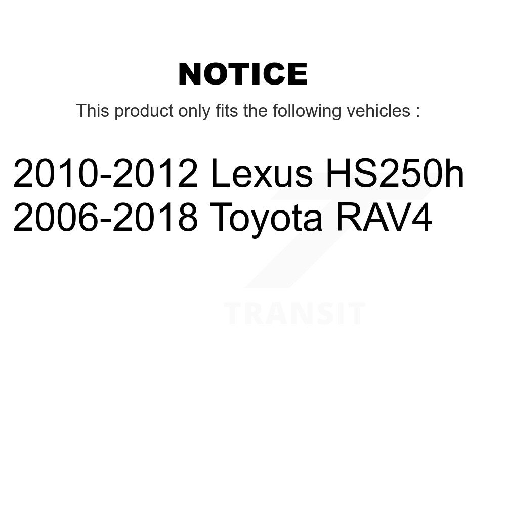 Rear Disc Rotors Ceramic Pads Parking Shoes And Hardware Kit For Toyota RAV4 Lexus HS250h K8C-104424 - Image 2