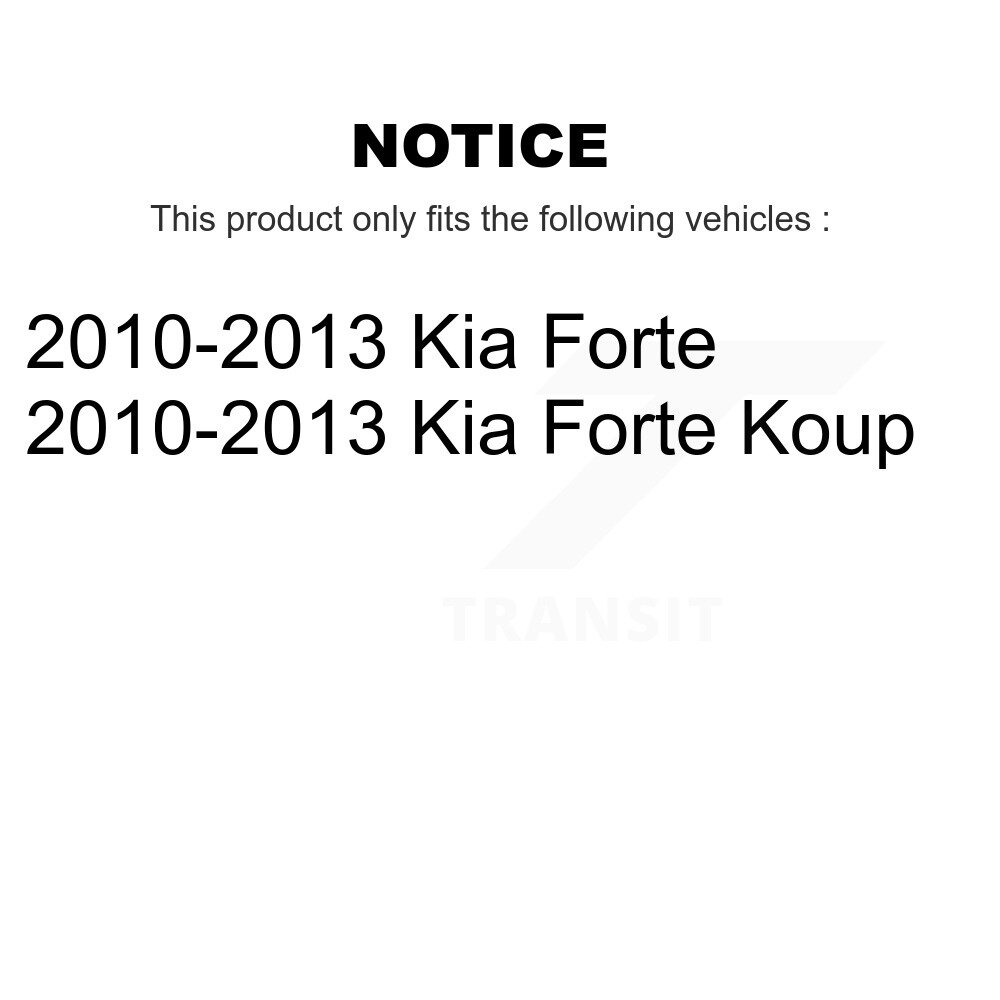 Rear Disc Rotors Ceramic Pads Parking Shoes And Hardware Kit For 2010-2013 Kia Forte Koup K8C-104437 - Image 2