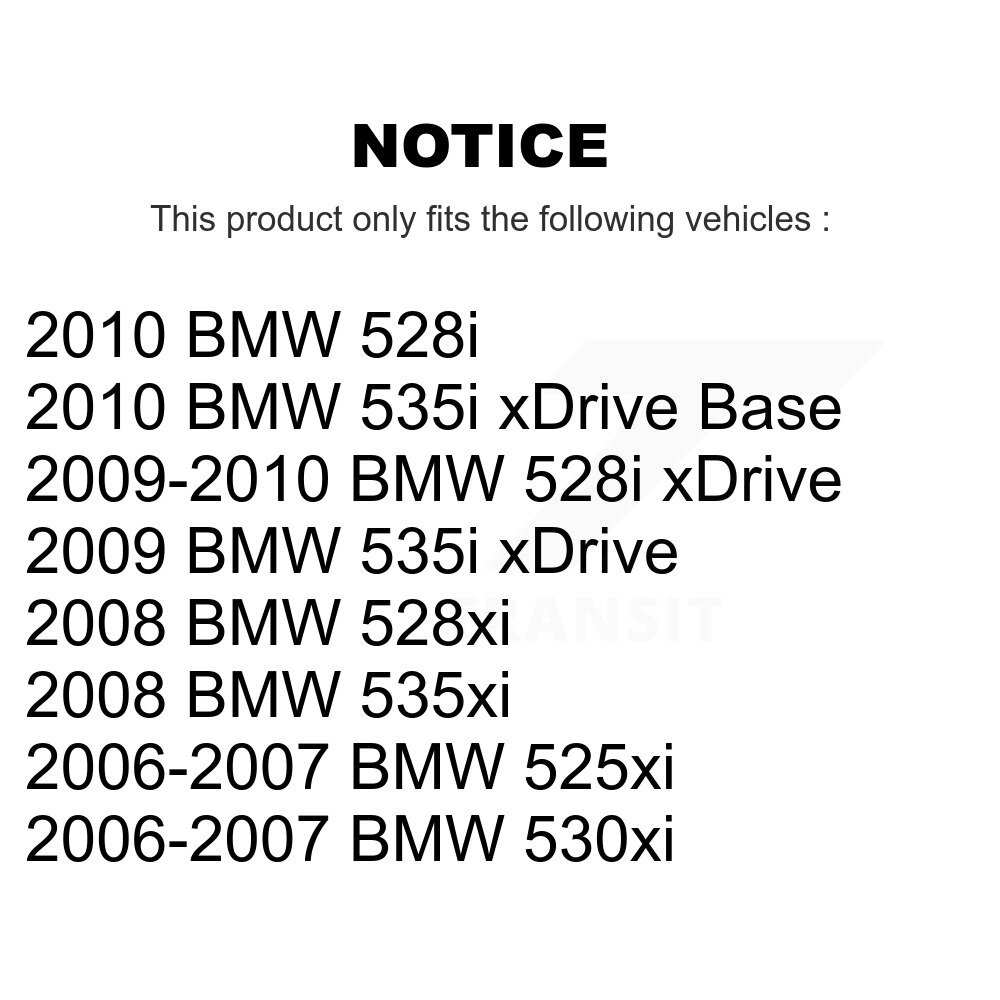 Rear Disc Rotors Ceramic Pads Parking Shoes & Hardware Kit For BMW 530xi 528i xDrive 535i K8C-104487 - Image 2