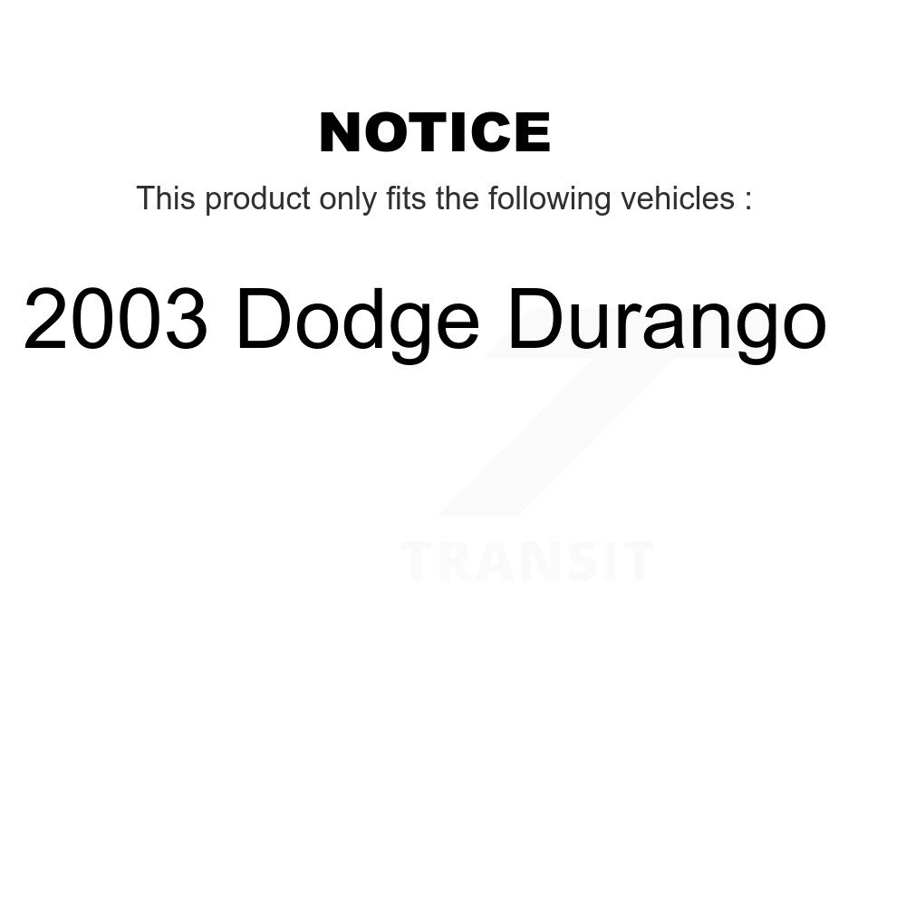 Rear Disc Rotors Ceramic Pads Parking Brake Shoes And Hardware Kit For 2003 Dodge Durango K8C-104513 - Image 2