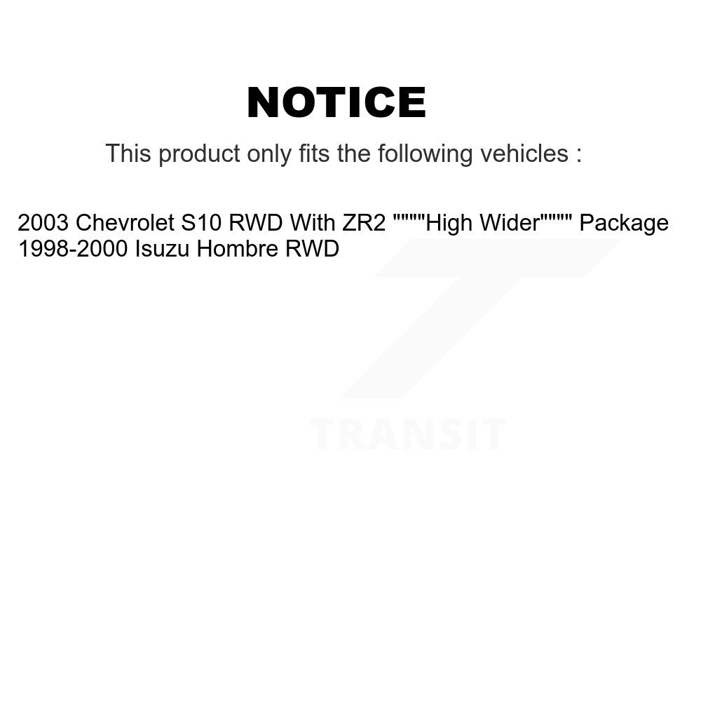 Front Rear Disc Brake Caliper Left Right Side Kit For Chevrolet S10 Isuzu Hombre RWD KBC-100039 - Image 2