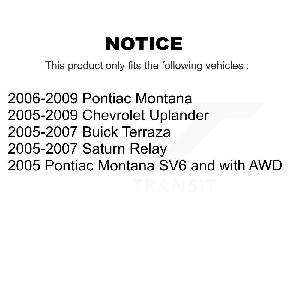 Front Rear Brake Caliper Kit For Pontiac Montana Chevrolet Uplander Buick Terraza Saturn KBC-100074 - Image 2