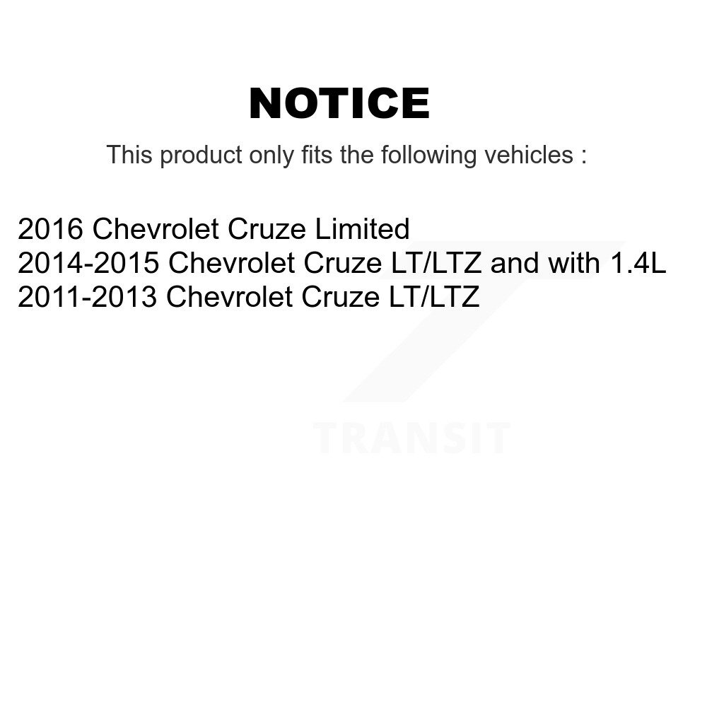 Front Rear Brake Caliper Left Right Driver Passenger Side Kit For Chevrolet Cruze Limited KBC-100088 - Image 2