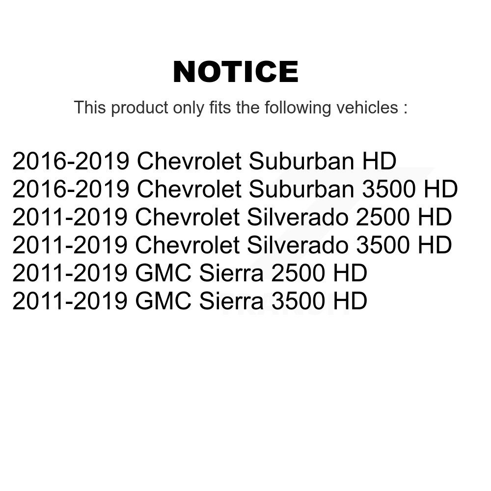 Front Disc Brake Caliper Kit For GMC Chevrolet Sierra 2500 HD Silverado 3500 Suburban KBC-100130 - Image 2