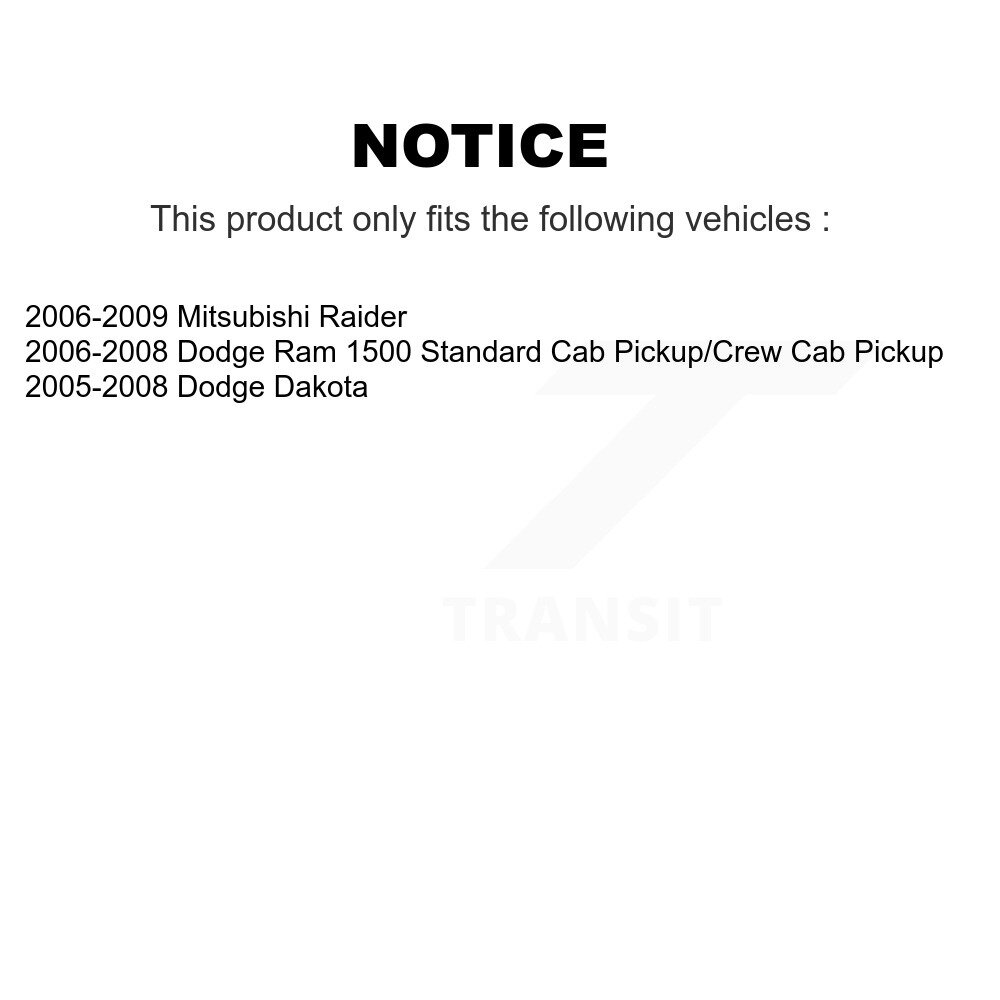 Front Disc Brake Caliper Left Right Side Kit For Dodge Ram 1500 Dakota Mitsubishi Raider KBC-100144 - Image 2