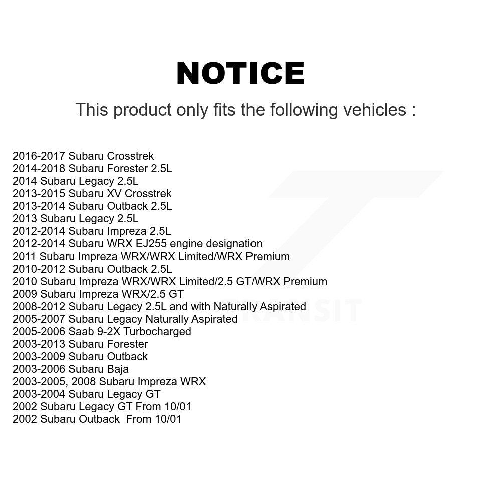 Front Brake Caliper Kit For Subaru Forester Impreza Outback XV Crosstrek Legacy Baja Saab KBC-100145 - Image 2