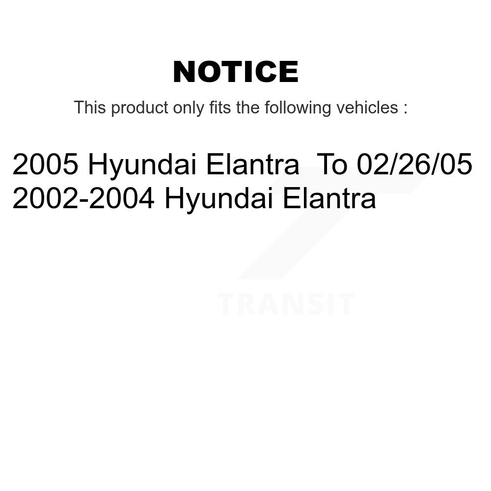 Front Disc Brake Caliper Left Right Side (Driver Passenger) Kit For Hyundai Elantra KBC-100182 - Image 2
