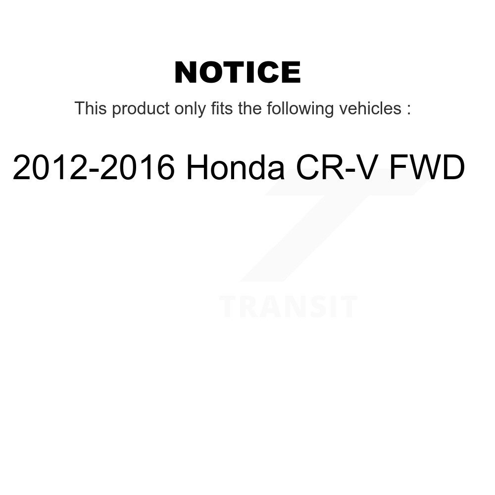 Front Brake Caliper Left Right Side (Driver Passenger) Kit For 2012-2016 Honda CR-V FWD KBC-100206 - Image 2