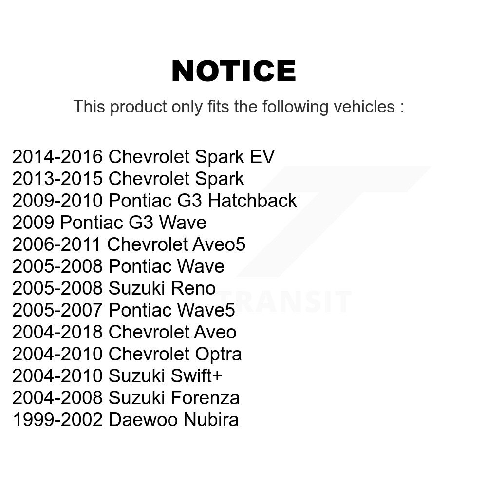 Front Brake Caliper Kit For Chevrolet Aveo Pontiac Aveo5 Wave Spark G3 Optra Suzuki EV KBC-100259 - Image 2