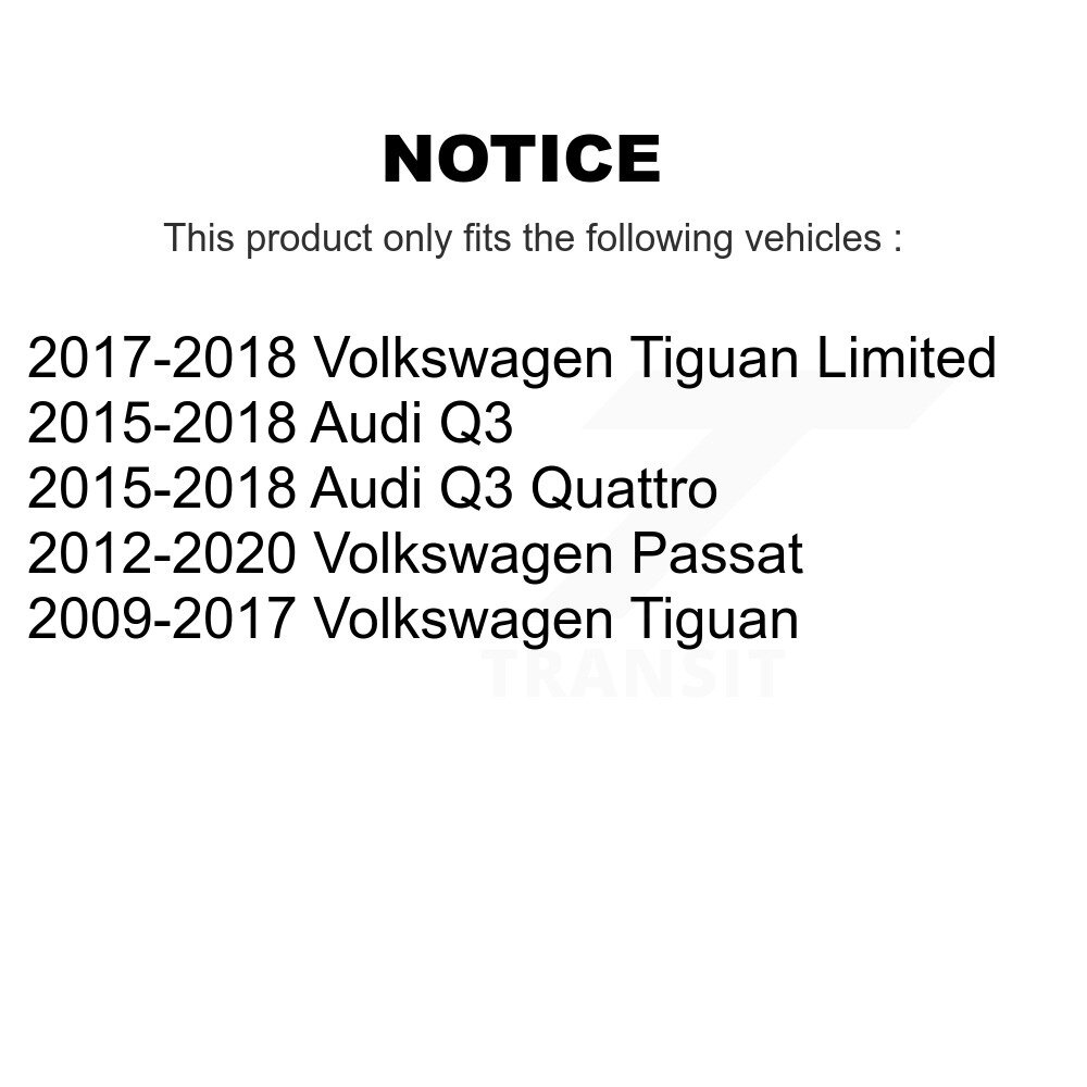 Front Brake Caliper (Left Right) Kit For Volkswagen Tiguan Passat Audi Q3 Quattro Limited KBC-100262 - Image 2