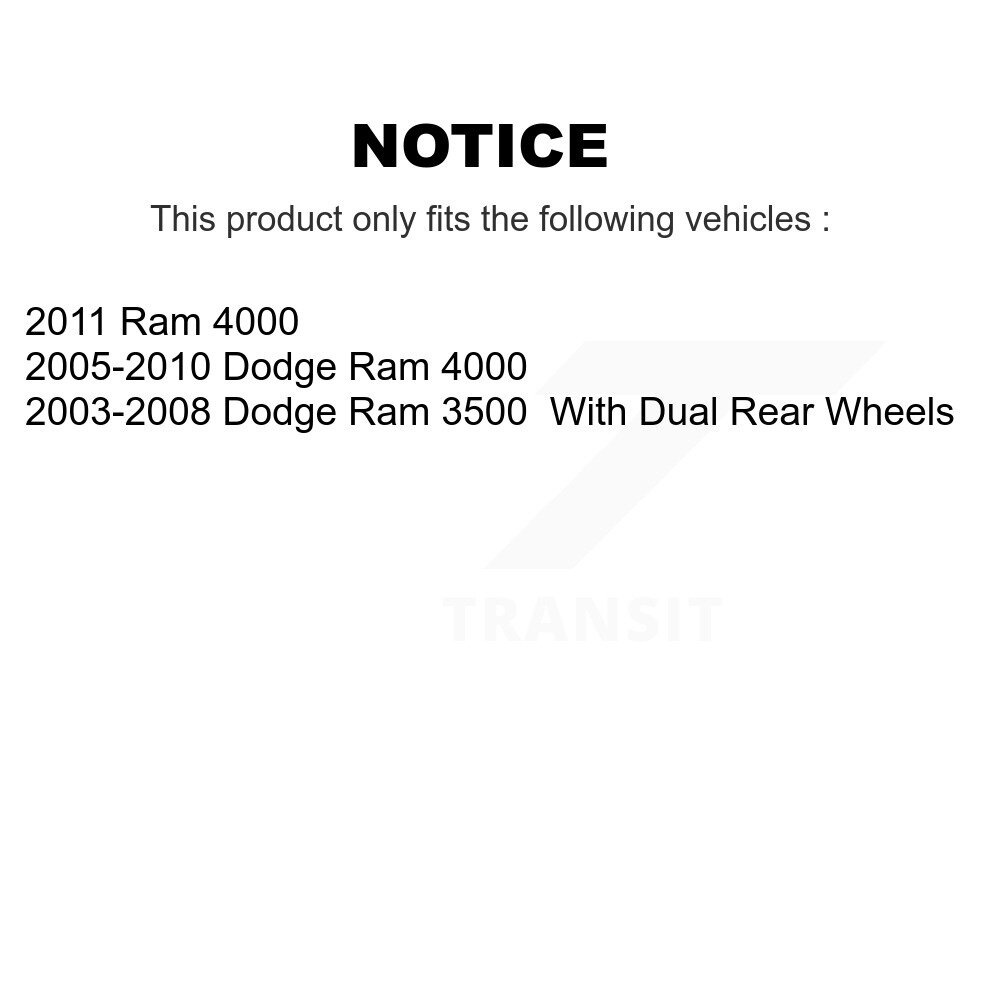 Rear Disc Brake Caliper Left Right Side (Driver Passenger) Kit For Dodge Ram 3500 4000 KBC-100269 - Image 2