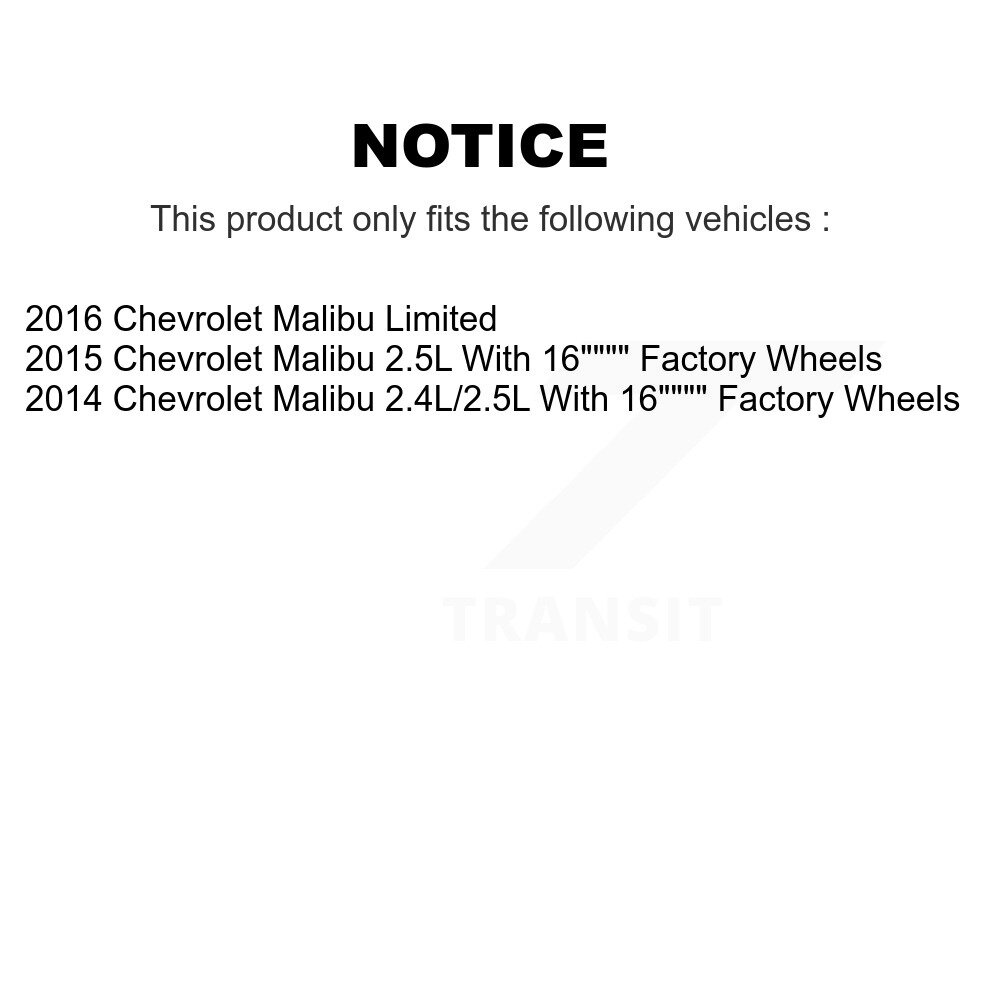 Rear Brake Caliper Left Right Side (Driver Passenger) Kit For Chevrolet Malibu Limited KBC-100282 - Image 2