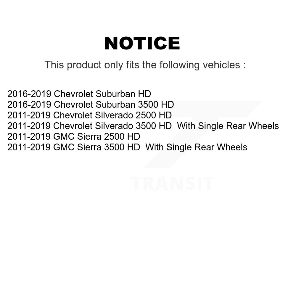 Rear Disc Brake Caliper Kit For GMC Chevrolet Sierra 2500 HD Silverado 3500 Suburban KBC-100284 - Image 2
