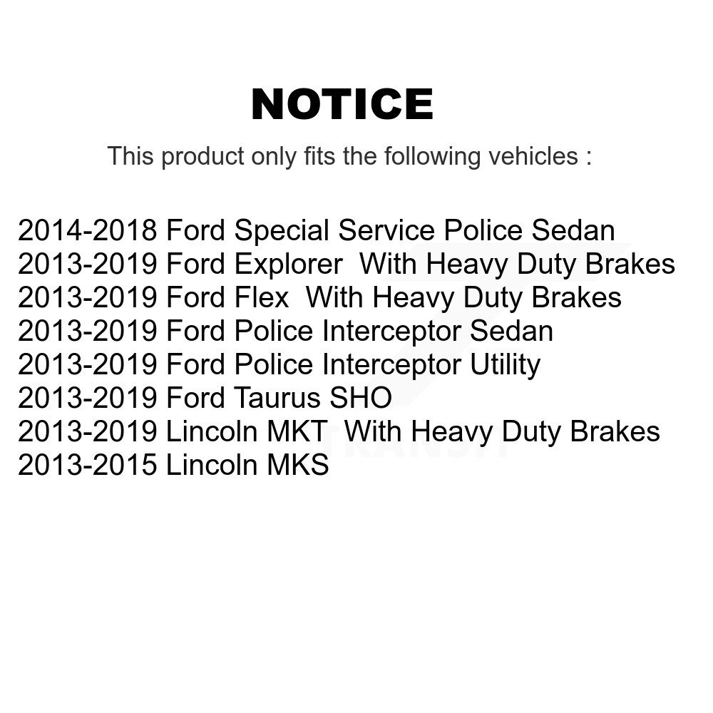 Rear Brake Caliper Kit For Ford Explorer Flex Taurus Police Interceptor Utility Sedan MKT KBC-100286 - Image 2