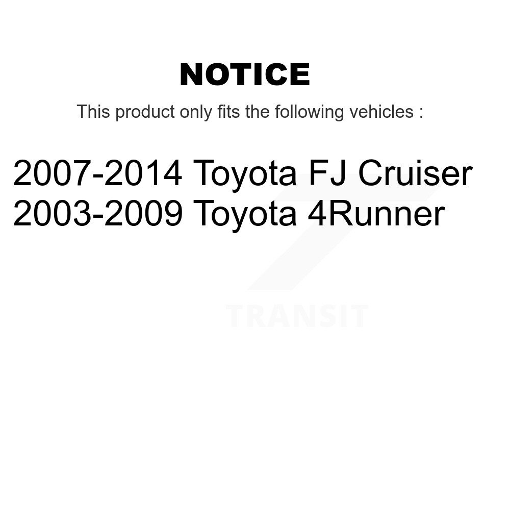 Rear Brake Caliper Left Right Side (Driver Passenger) Kit For Toyota 4Runner FJ Cruiser KBC-100290 - Image 2