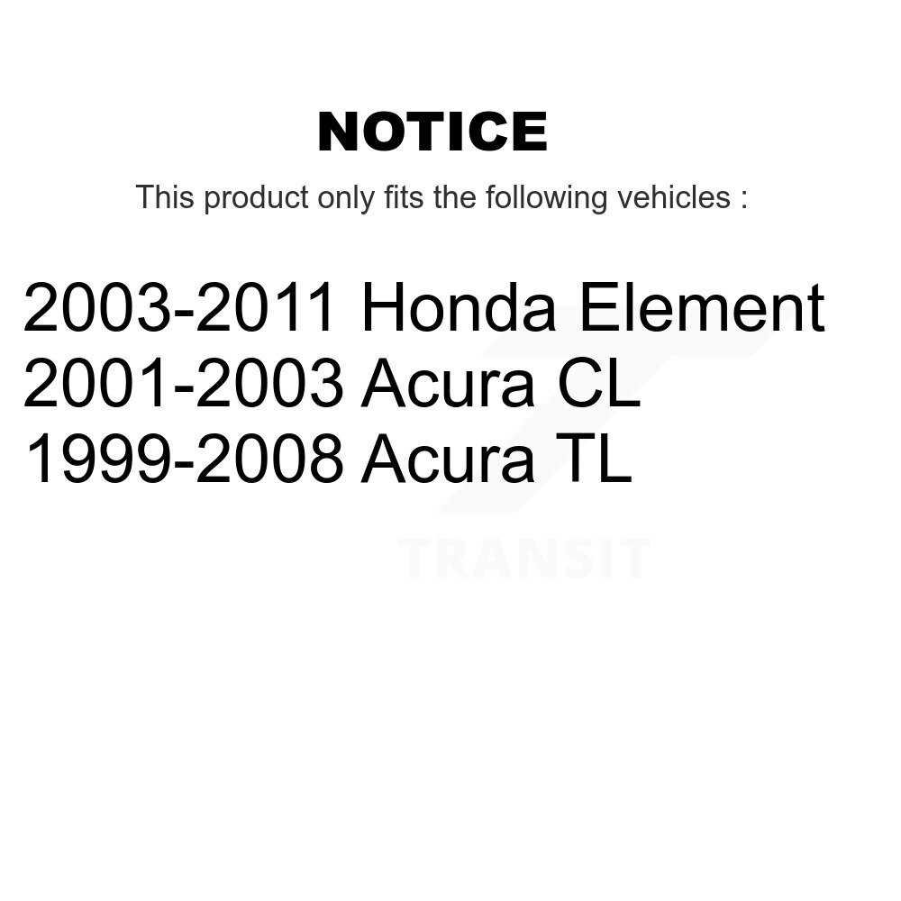 Rear Brake Caliper Left Right Side (Driver Passenger) Kit For Acura TL Honda Element CL KBC-100308 - Image 2