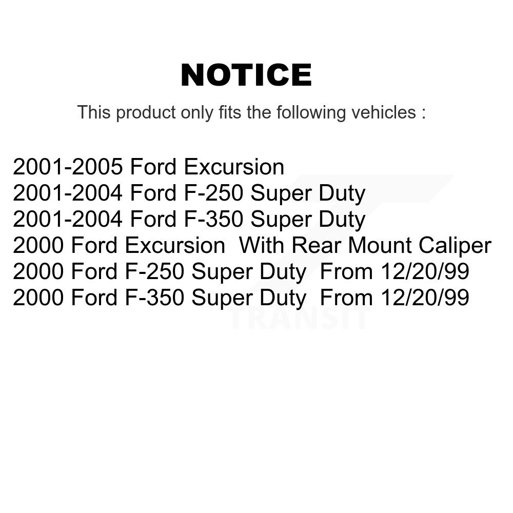 Rear Disc Brake Caliper Left Right Side Kit For Ford F-350 Super Duty F-250 Excursion KBC-100362 - Image 2