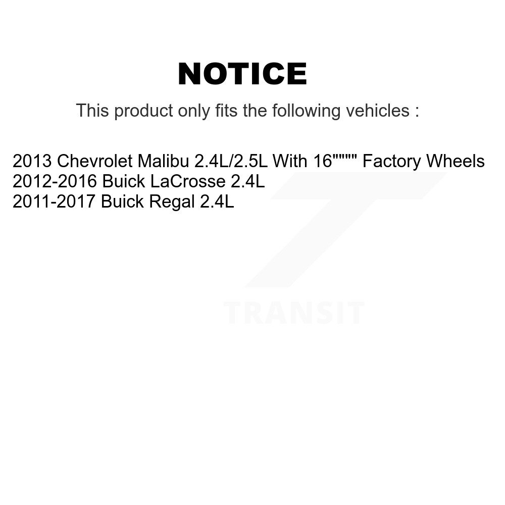 Rear Disc Brake Caliper Left Right Side Kit For Buick Regal LaCrosse Chevrolet Malibu KBC-100365 - Image 2