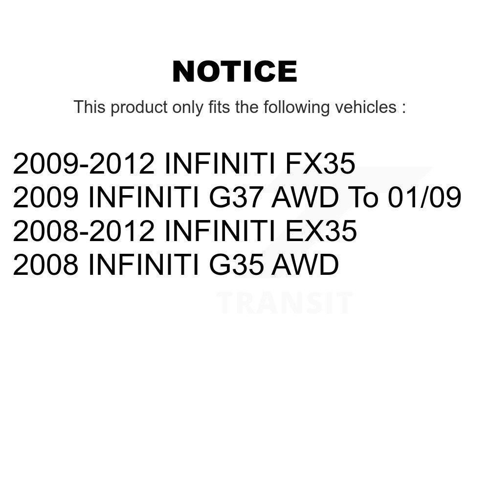 Rear Brake Caliper Left Right Side (Driver Passenger) Kit For INFINITI EX35 G37 FX35 G35 KBC-100377 - Image 2