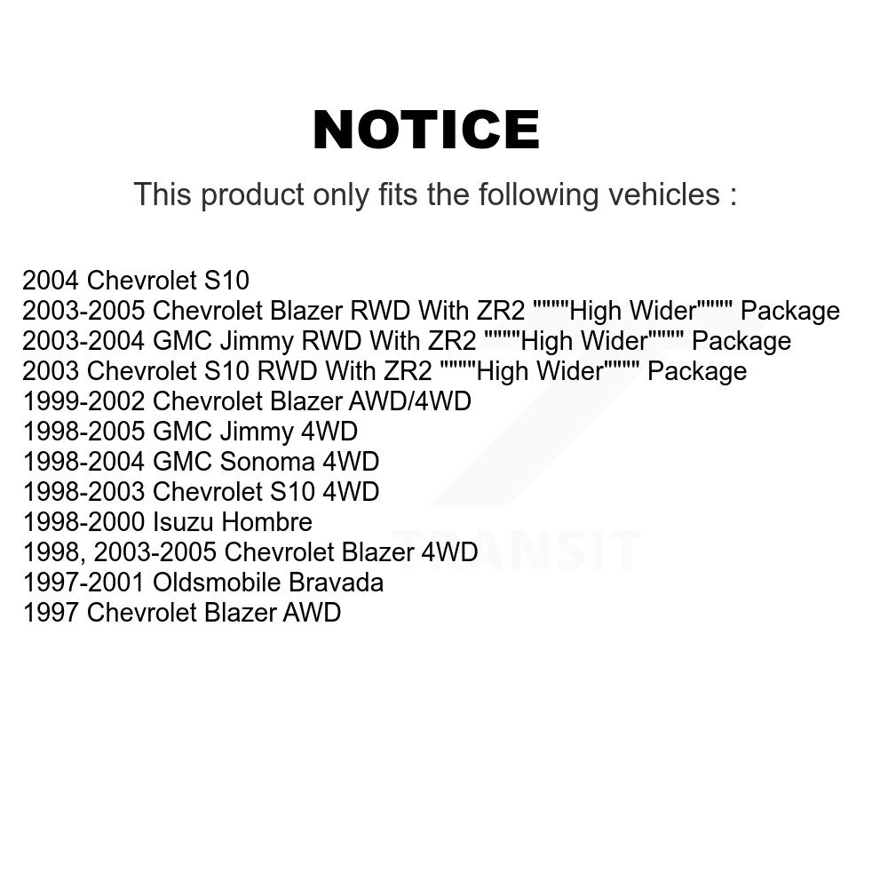 Rear Brake Caliper Kit For Chevrolet GMC Blazer S10 Jimmy Sonoma Isuzu Hombre Oldsmobile KBC-100401 - Image 2