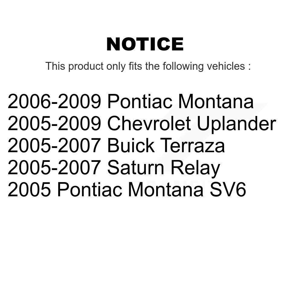 Rear Brake Caliper Kit For Pontiac Montana Chevrolet Uplander Buick Terraza Saturn Relay KBC-100403 - Image 2