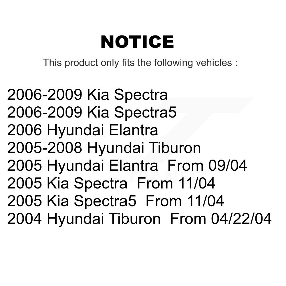 Rear Brake Caliper Left Right Side Kit For Hyundai Kia Spectra Elantra Tiburon Spectra5 KBC-100415 - Image 2