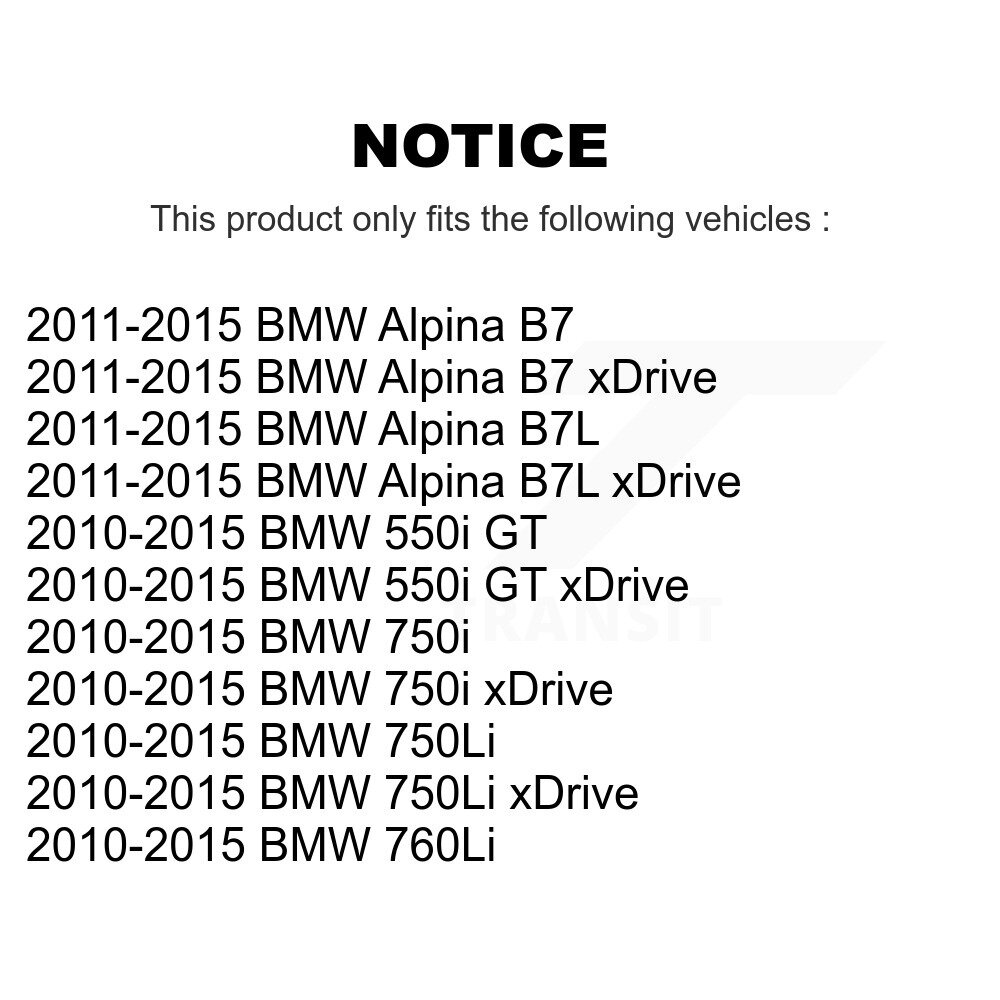 Rear Brake Caliper (Left Right) Kit For BMW 750i xDrive 750Li 550i GT Alpina B7 760Li B7L KBC-100418 - Image 2