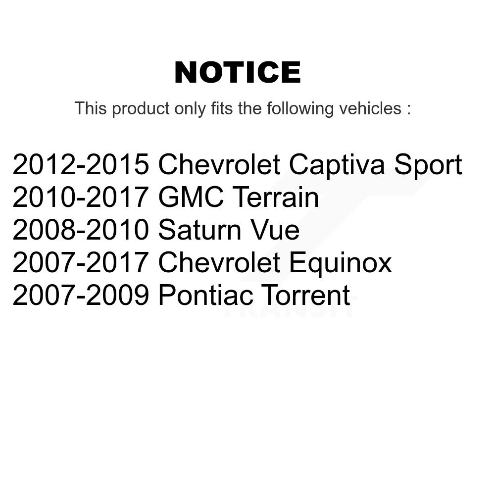 Rear Brake Caliper Kit For Chevrolet Equinox GMC Terrain Pontiac Torrent Saturn Vue Sport KBC-100419 - Image 2