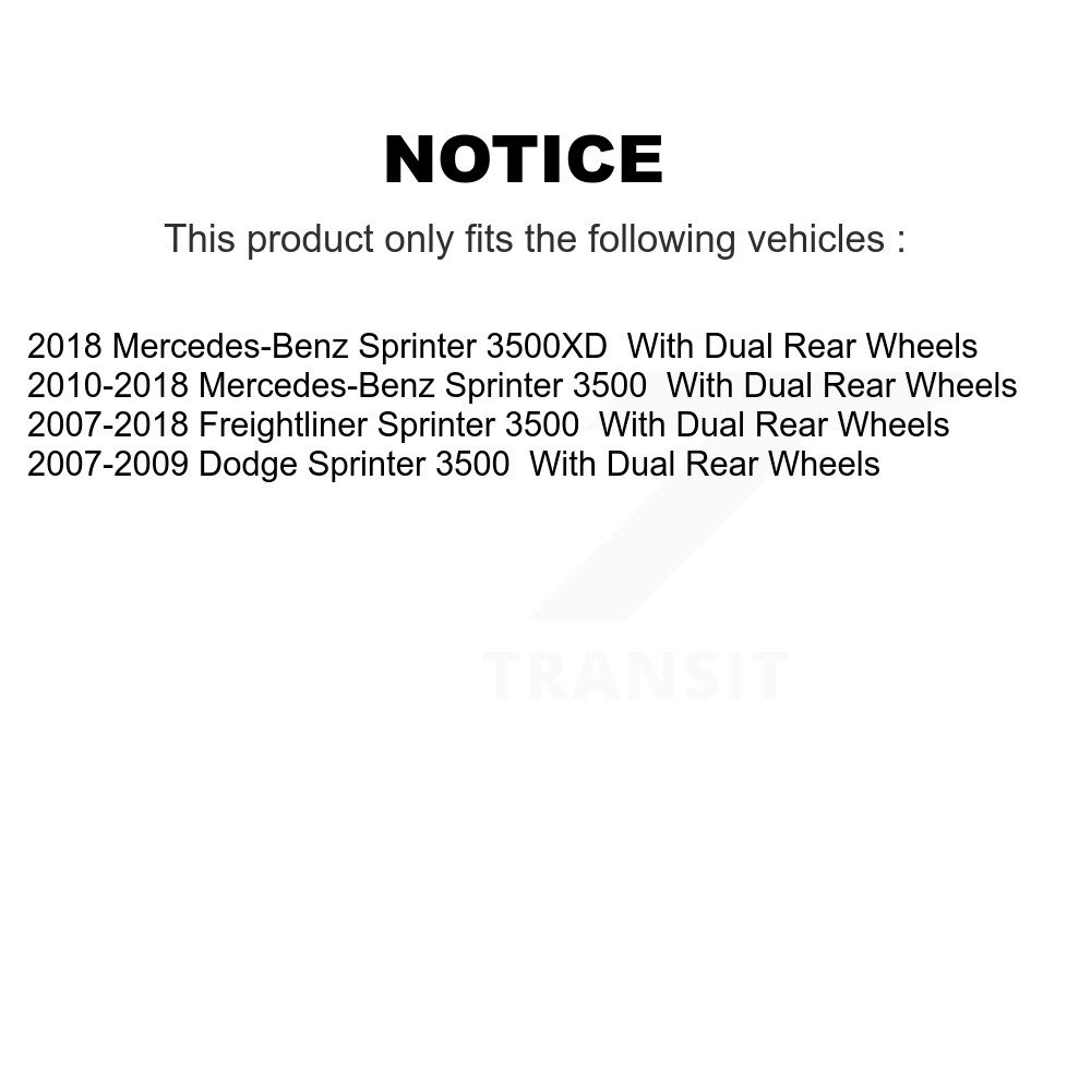 Rear Disc Brake Caliper Kit For Sprinter 3500 Mercedes-Benz Dodge Freightliner 3500XD KBC-100422 - Image 2