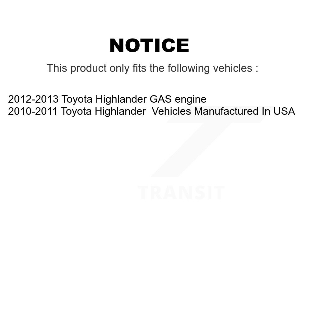 Front Rear Brake Caliper Left Right Side (Driver Passenger) Kit For Toyota Highlander KBC-100482 - Image 2
