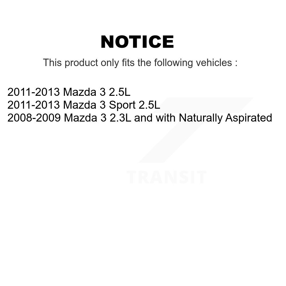 Front Rear Disc Brake Caliper Left Right Side (Driver Passenger) Kit For Mazda 3 Sport KBC-100495 - Image 2