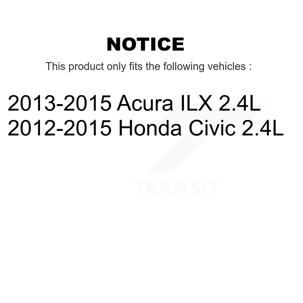 Front Rear Brake Caliper Left Right (Driver Passenger) Kit For Honda Civic Acura ILX 2.4L KBC-100502 - Image 2