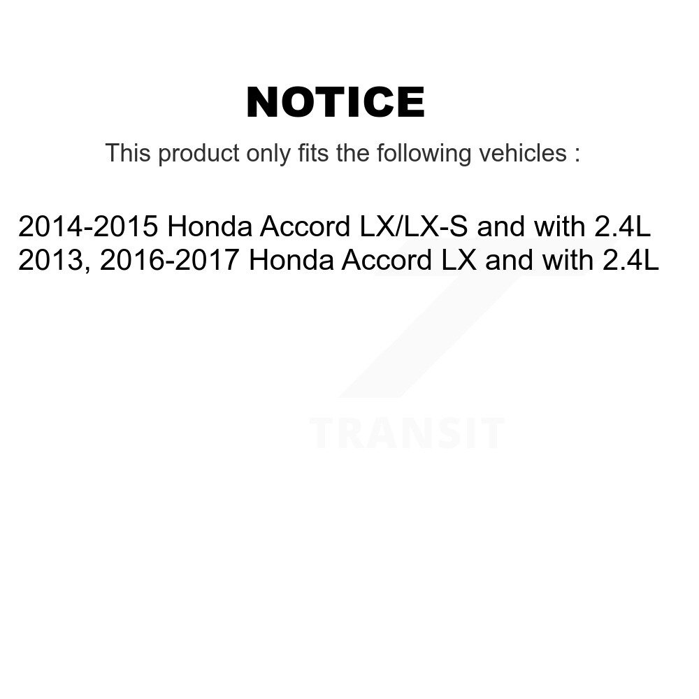 Front Rear Disc Brake Caliper Left Right Side (Driver Passenger) Kit For Honda Accord KBC-100504 - Image 2
