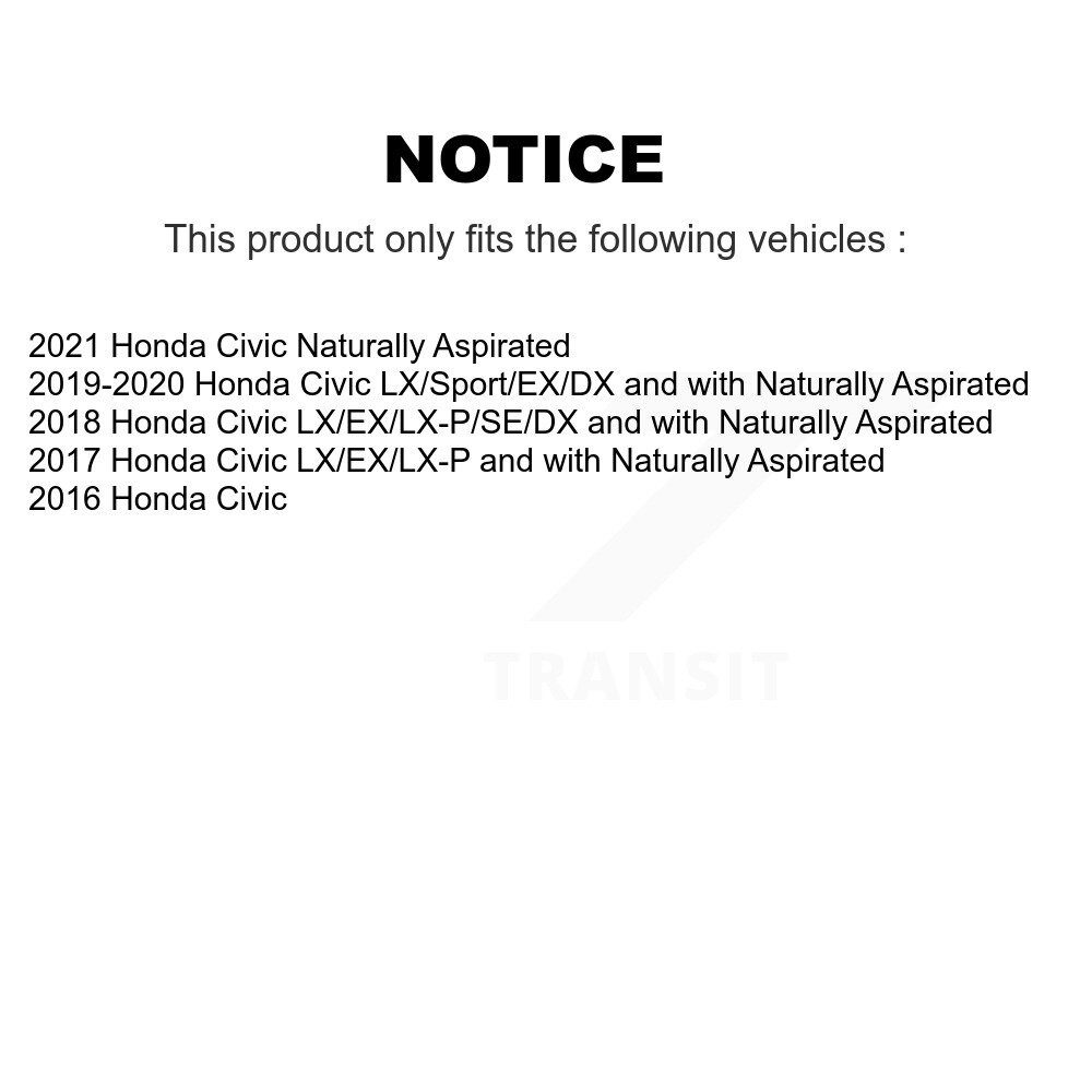 Front Rear Disc Brake Caliper Left Right Side (Driver Passenger) Kit For Honda Civic KBC-100507 - Image 2