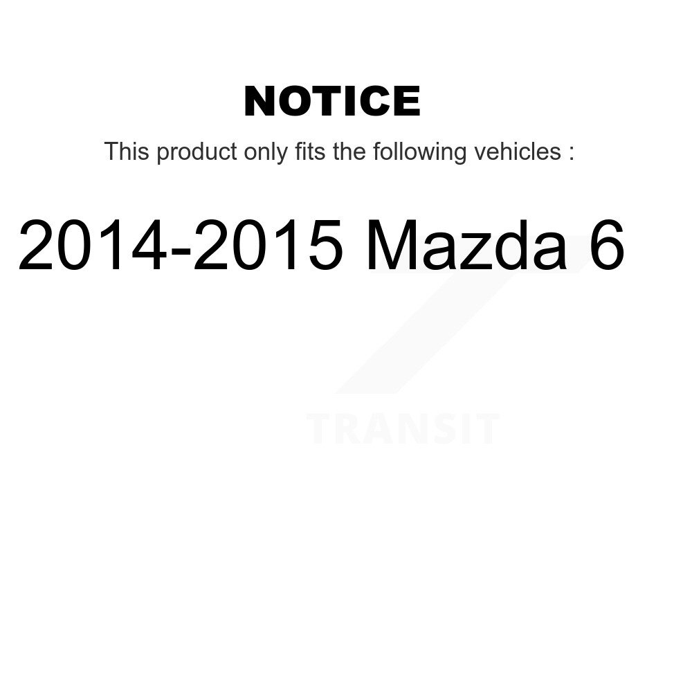 Front Rear Brake Caliper Left Right Side (Driver Passenger) Kit For 2014-2015 Mazda 6 KBC-100534 - Image 2